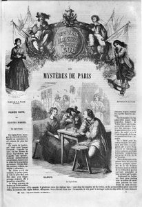 Egy kocsma, illusztráció Eugene Sue (1804-57) „Les Mysteres de Paris” című művéből, 1851-ben jelent meg, metszett Eugene Lavieille (1820-89)